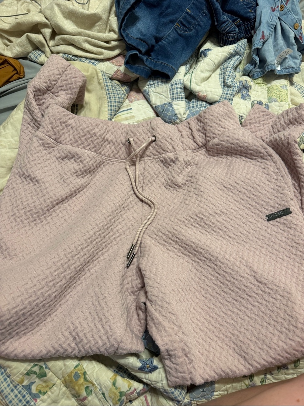 Quilted Pink Knit sweats